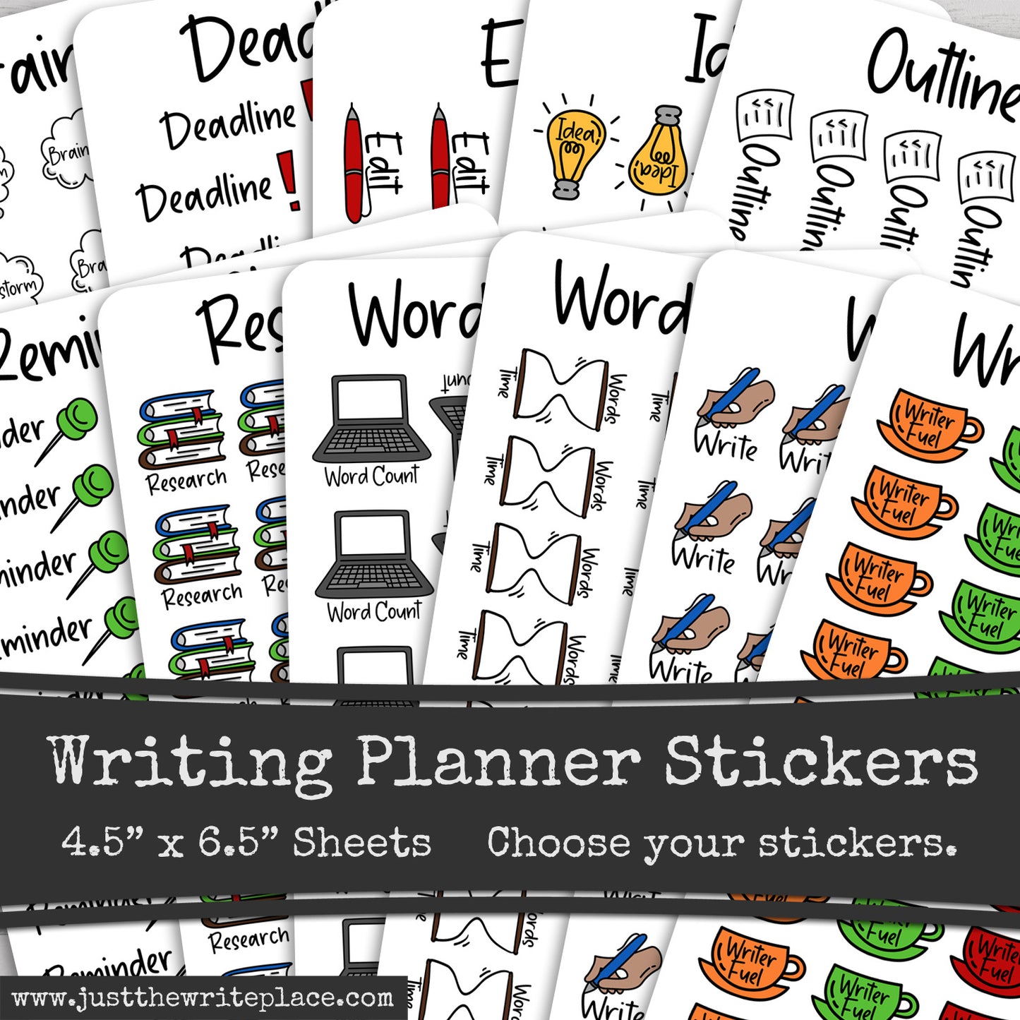 Writing Planner Stickers