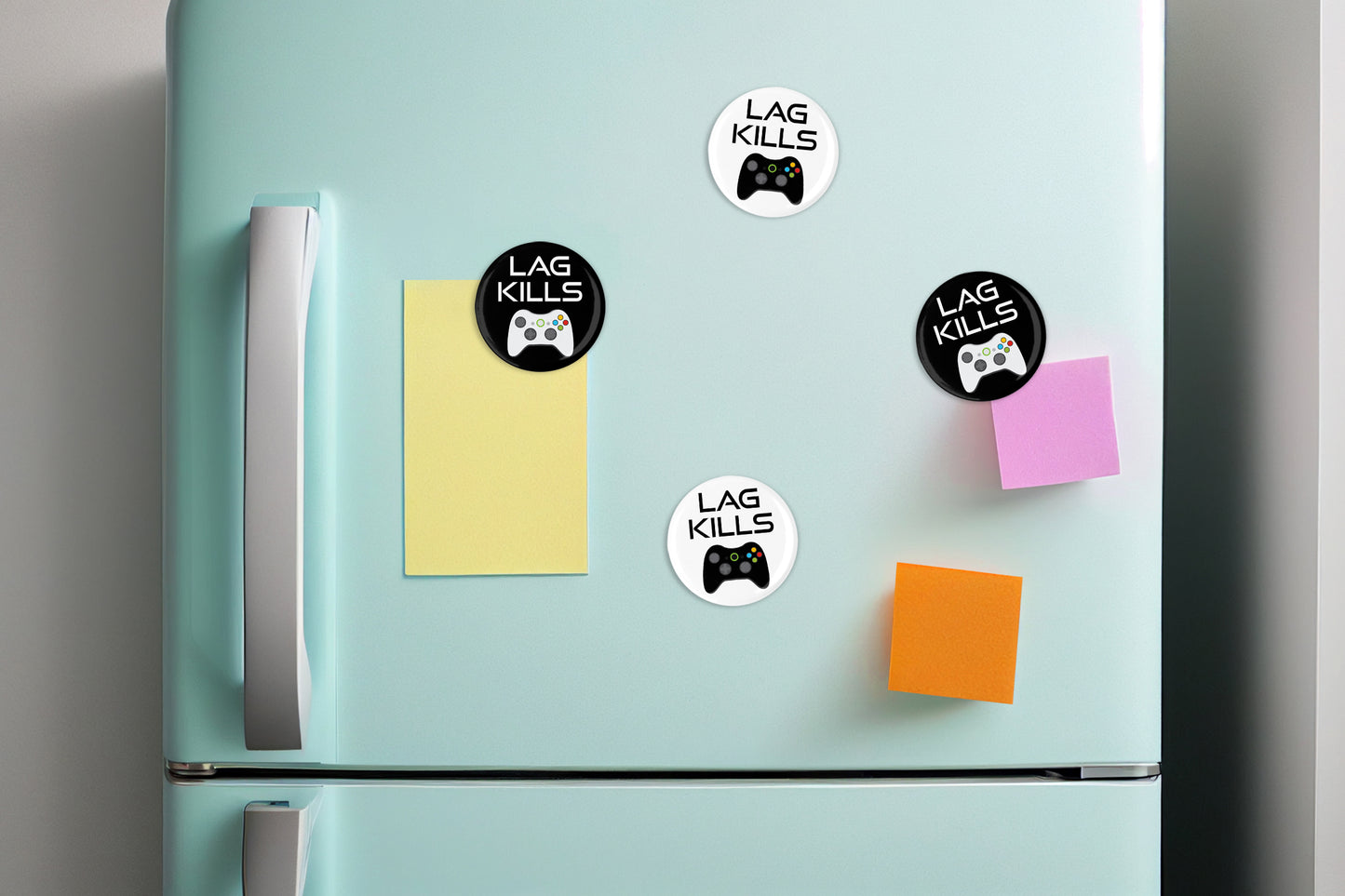 Lag Kills Gamer Button Pin or Magnet
