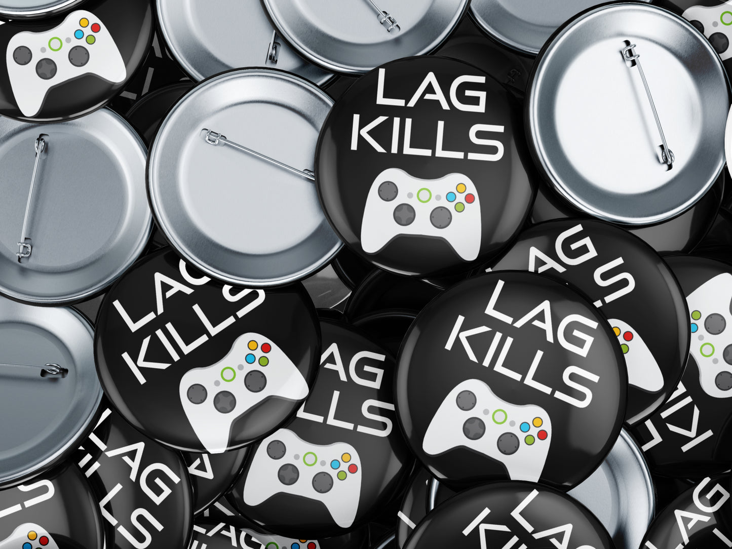 Lag Kills Gamer Button Pin or Magnet
