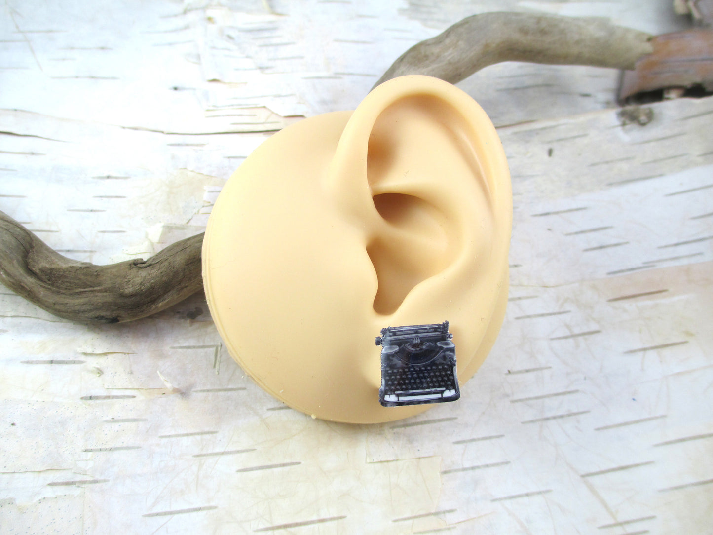 Black Typewriter Earrings