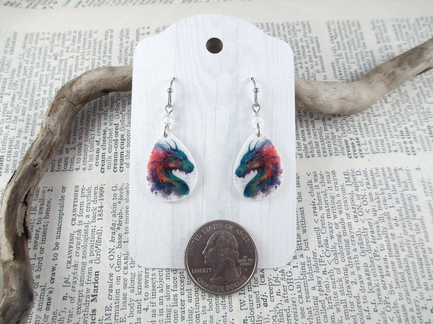 Colorful Dragon Earrings