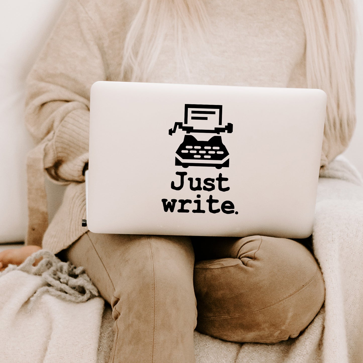 Just Write Typewriter Decal