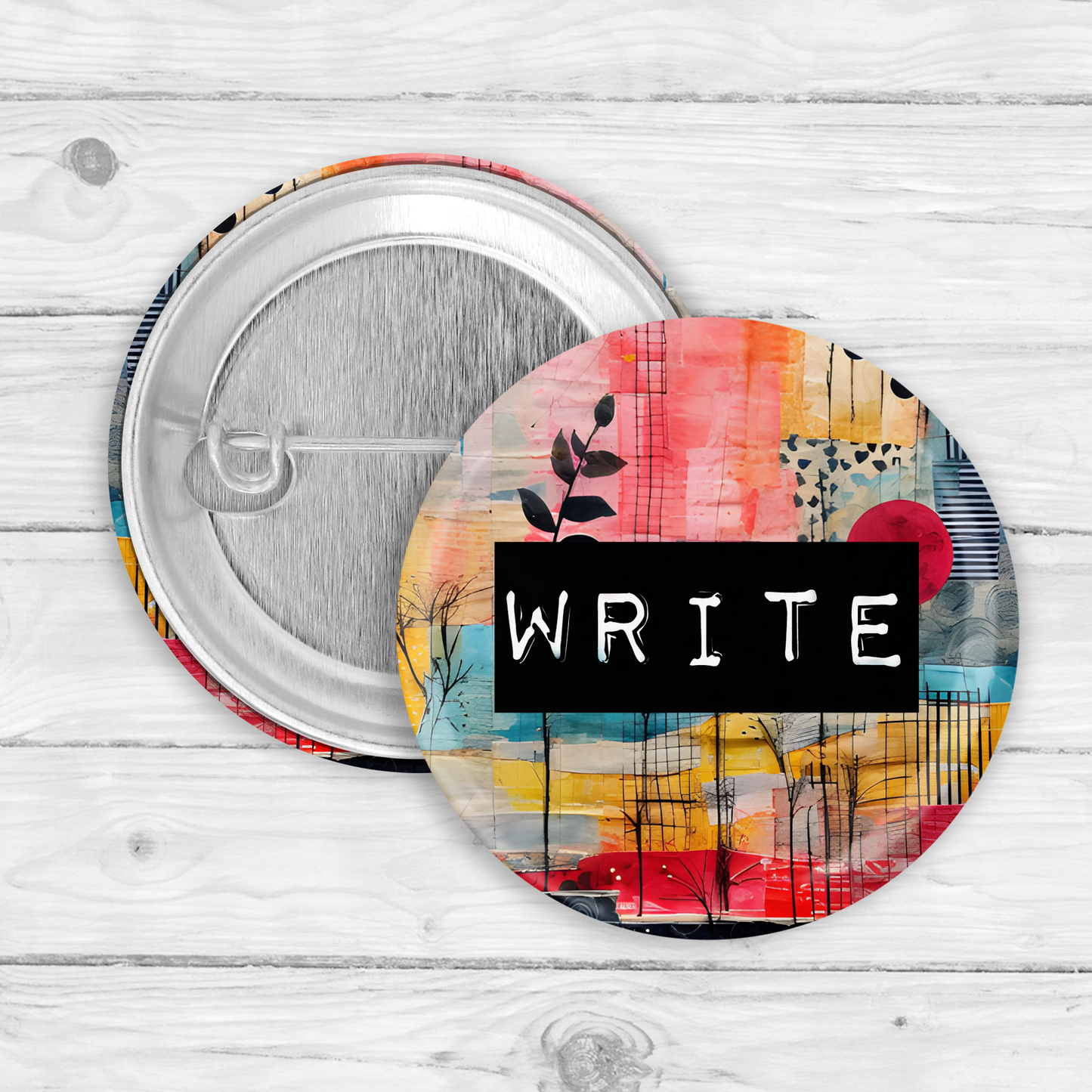 Writer Words Button Pin or Magnet