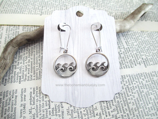 Ocean Waves Charm Earrings