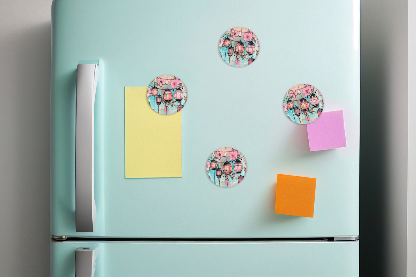 Pink Lanterns Button Pin or Magnet