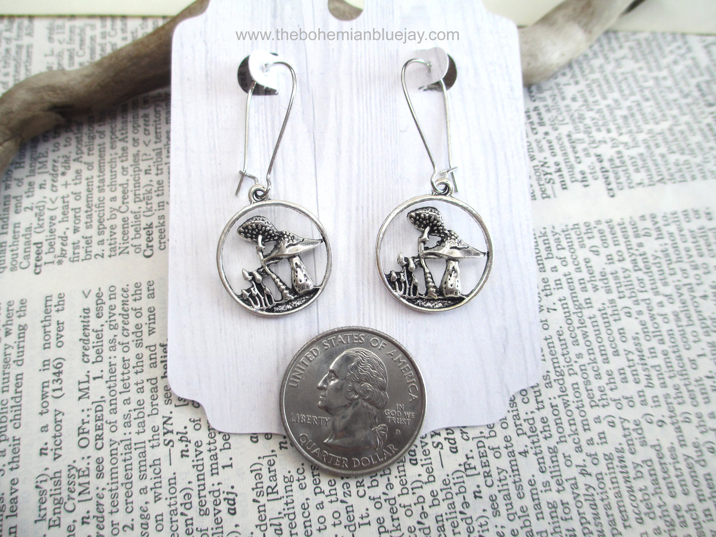 Round Mushroom Charm Earrings