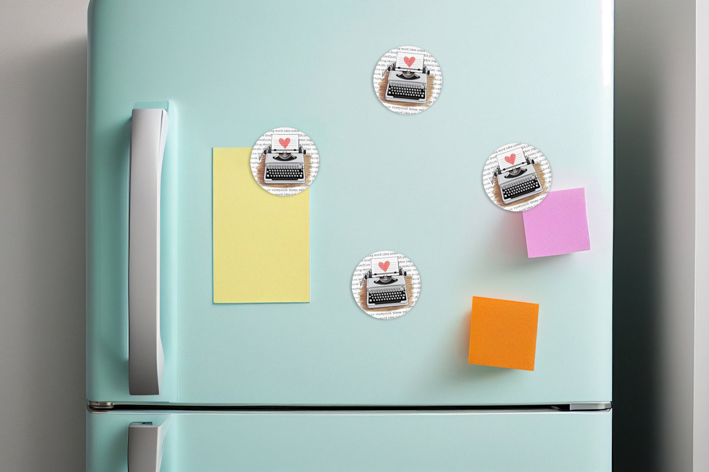 Typewriter Button Pin or Magnet