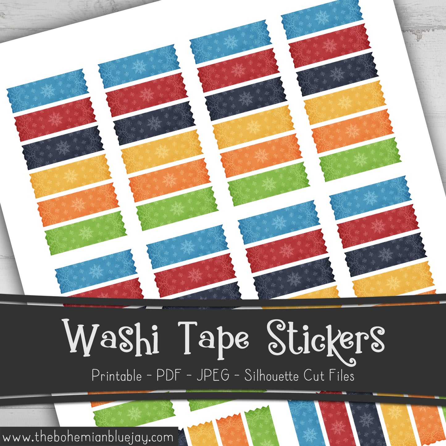 Printable Washi Tape Stickers
