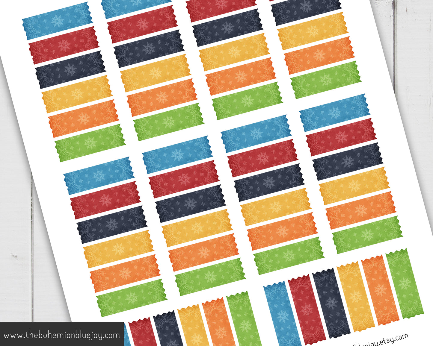 Printable Washi Tape Stickers