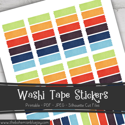Printable Washi Tape Stickers