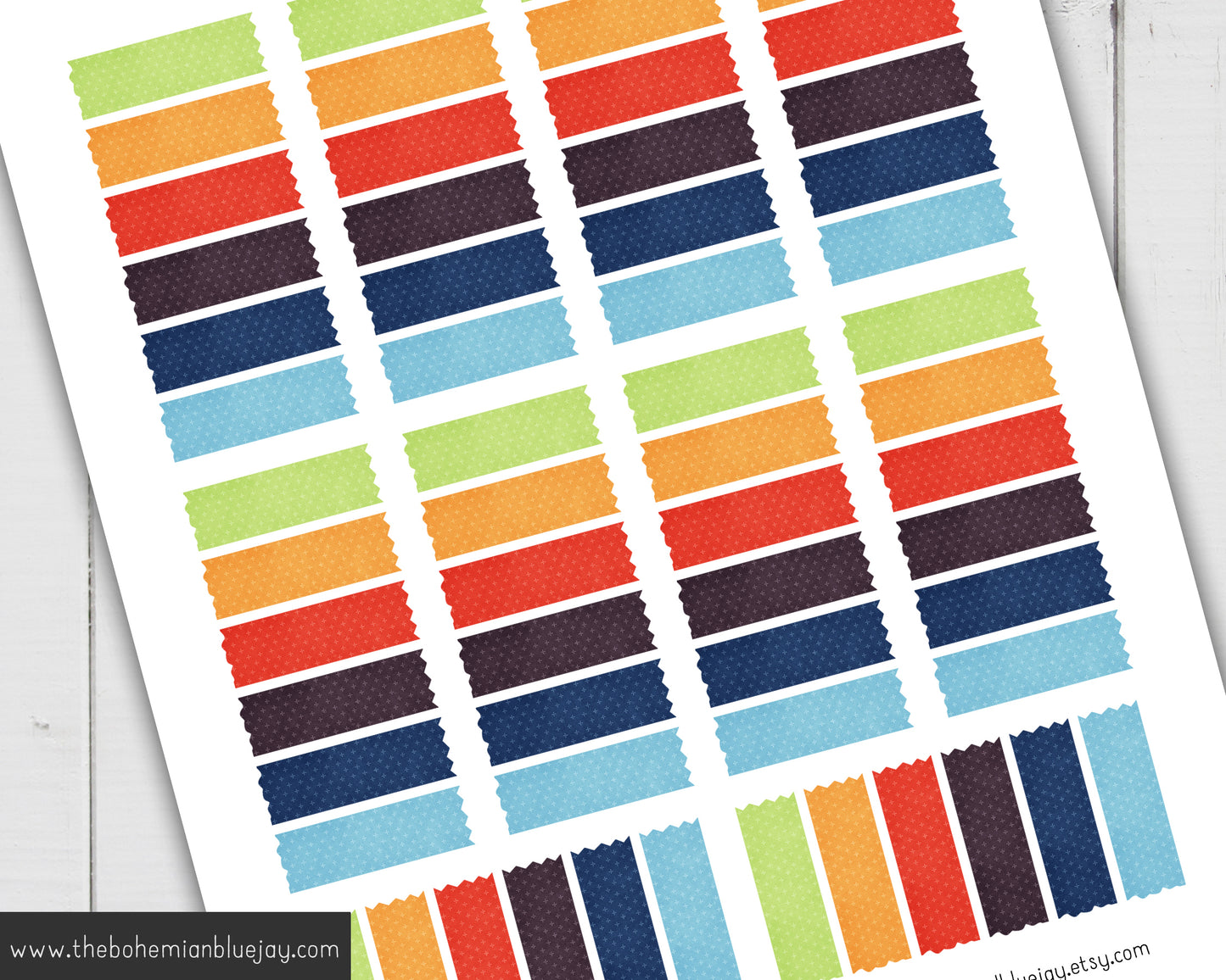 Printable Washi Tape Stickers