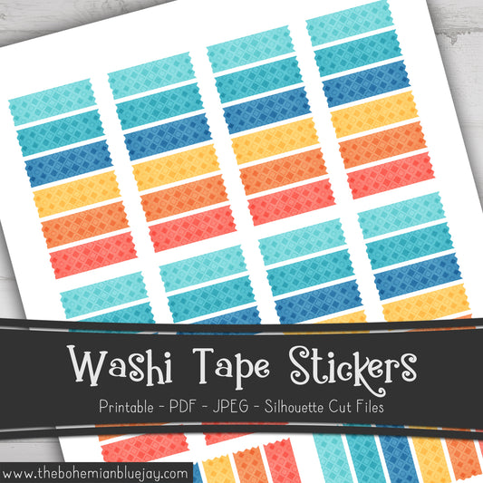 Printable Washi Tape Stickers