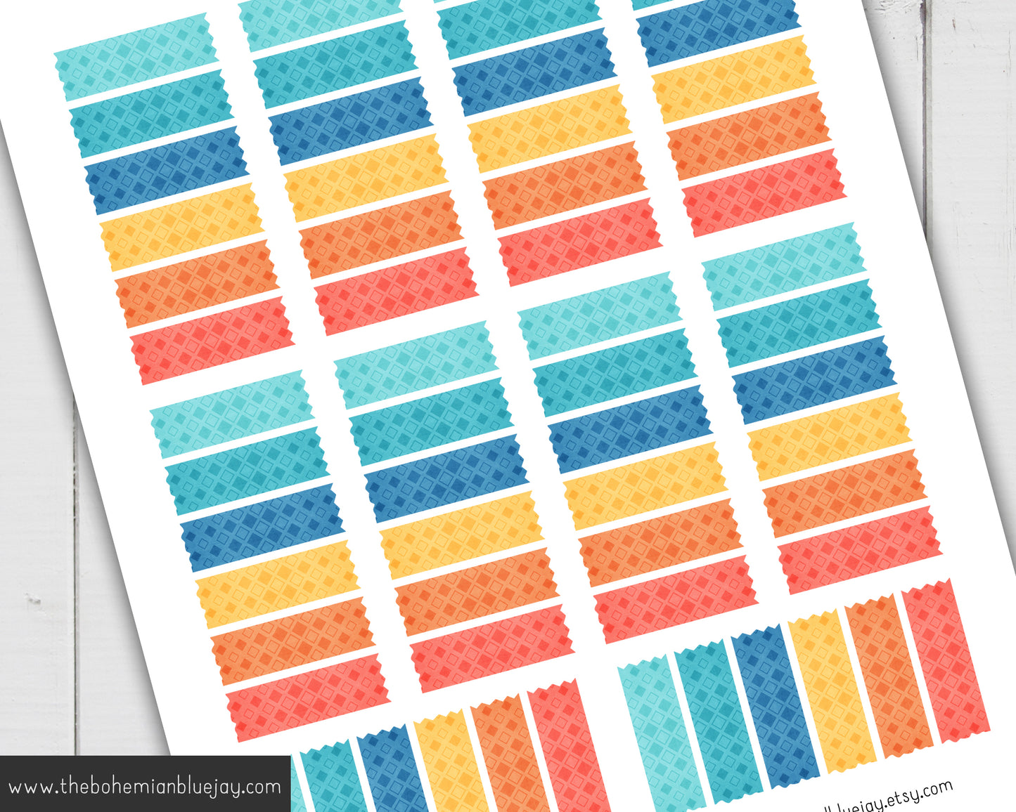 Printable Washi Tape Stickers