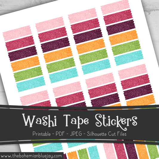 Printable Washi Tape Stickers