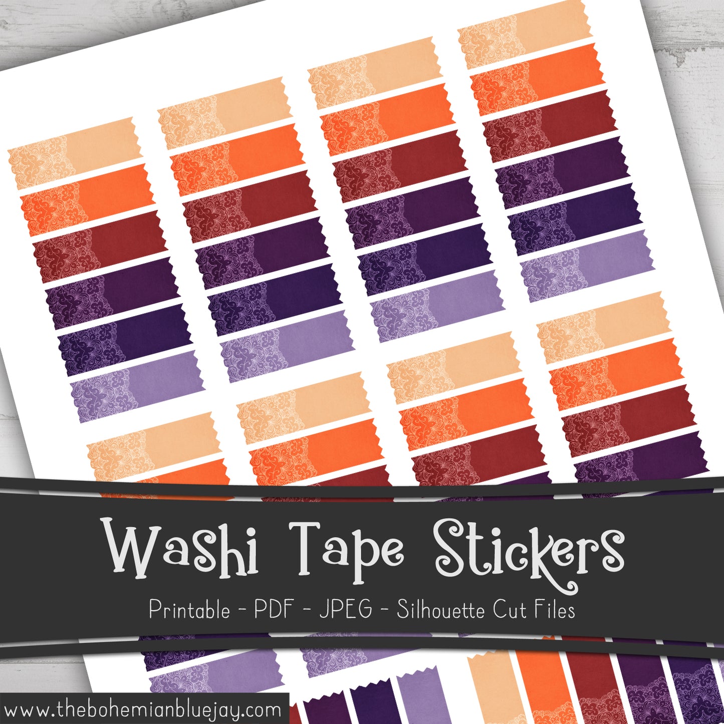 Printable Washi Tape Stickers