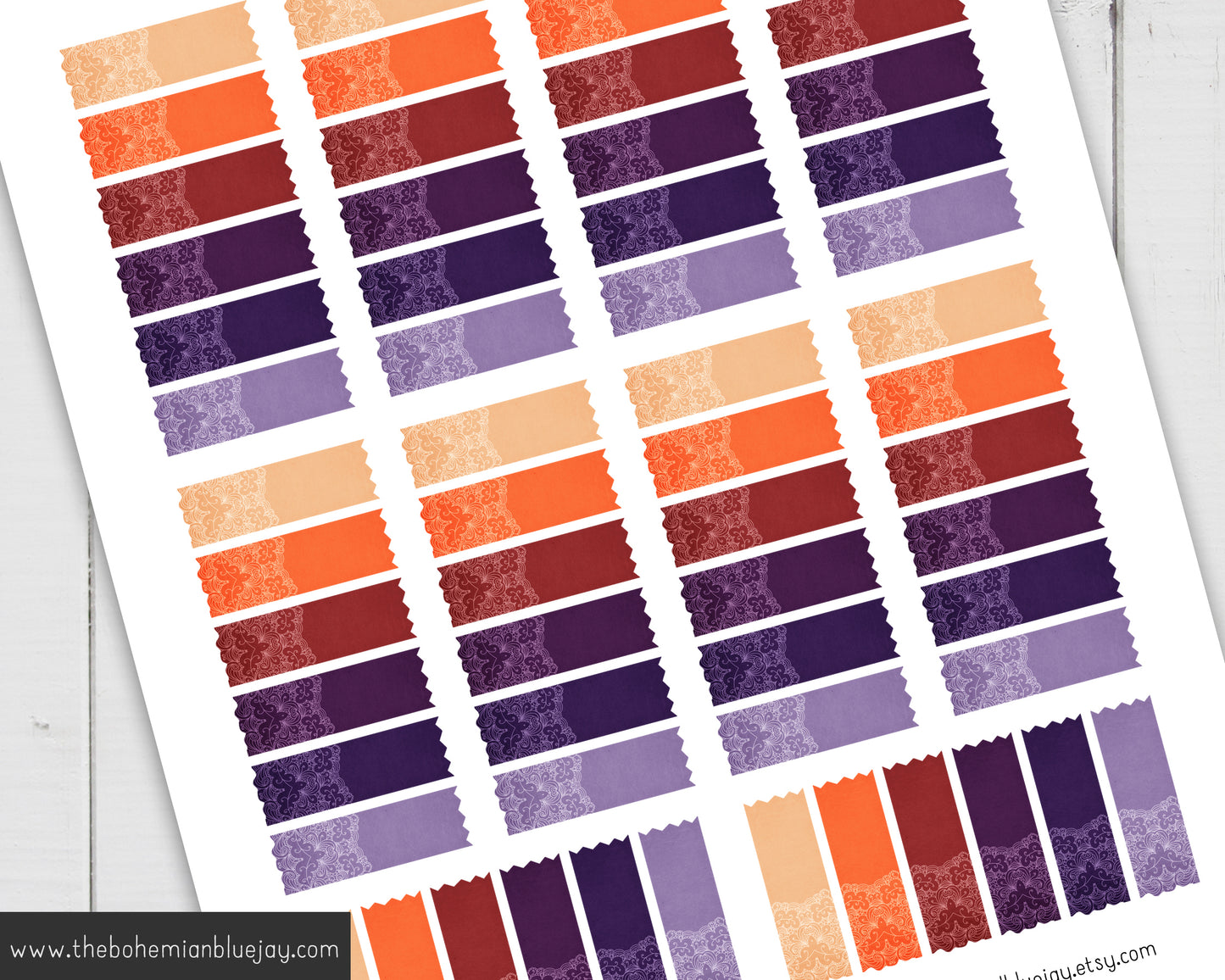 Printable Washi Tape Stickers