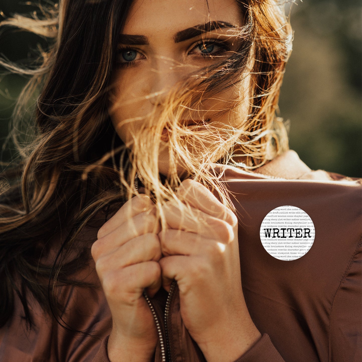 Writer Words Button Pin or Magnet