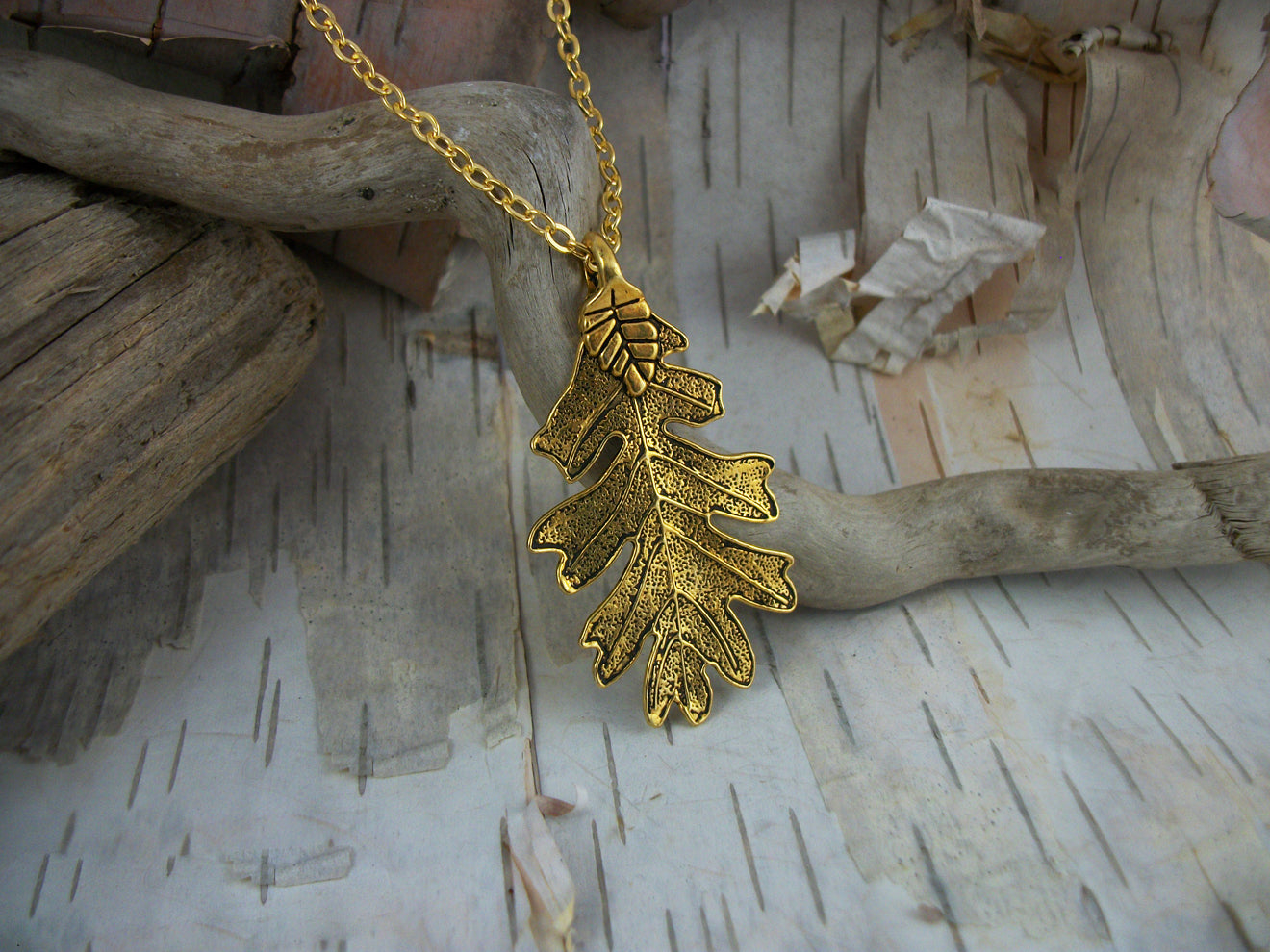 Gold Oak Leaf Ranger Necklace