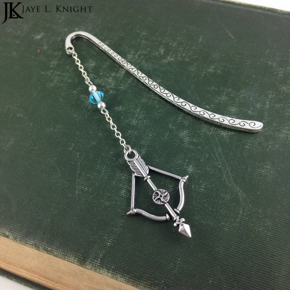 Silver Bow and Arrow Bookmark