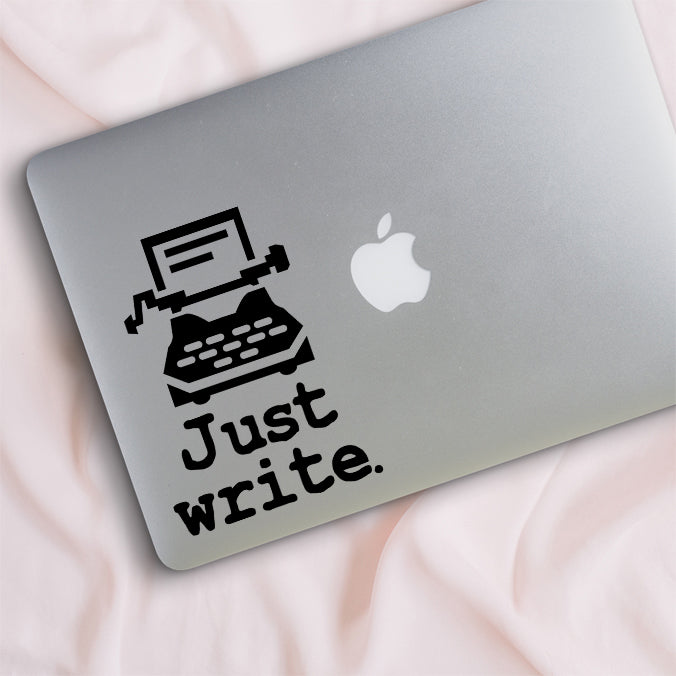 Just Write Typewriter Decal