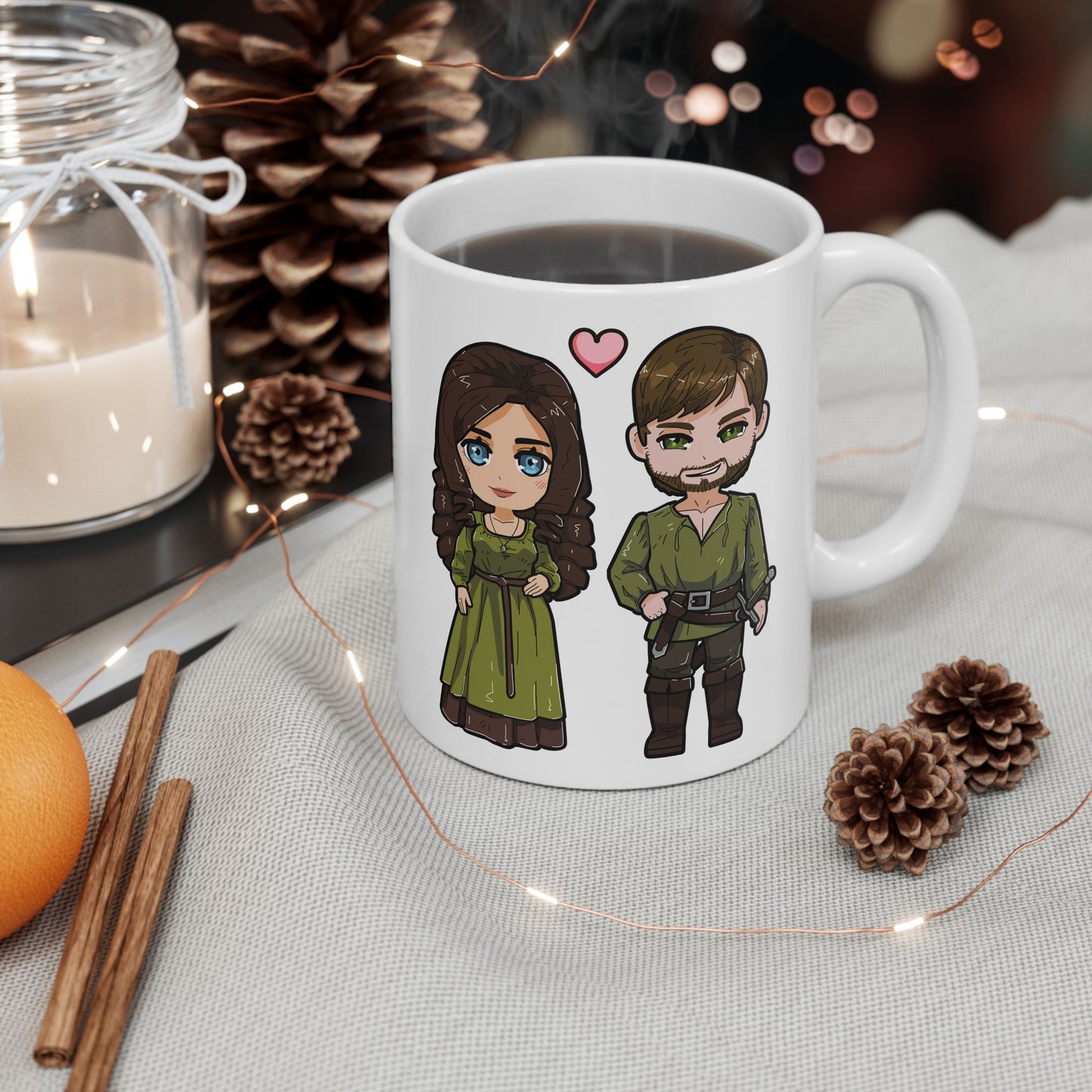 Ilyon Chronicles - Anne and Trask Chibi Mug