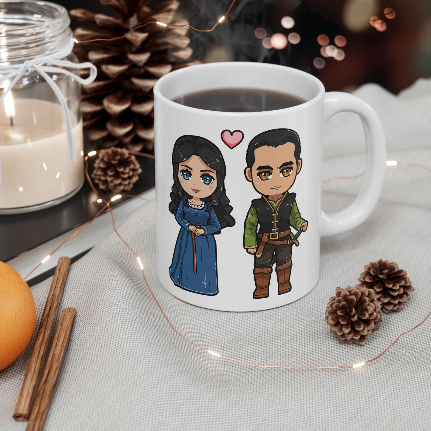 Ilyon Chronicles - Elanor and Daniel Chibi Mug