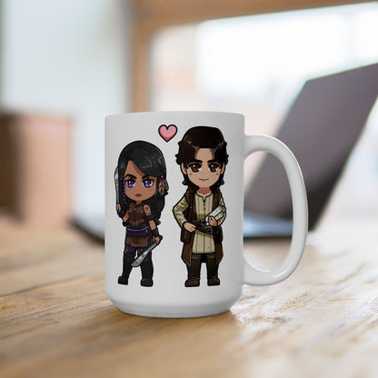 Ilyon Chronicles - Leetra and Timothy Chibi Mug