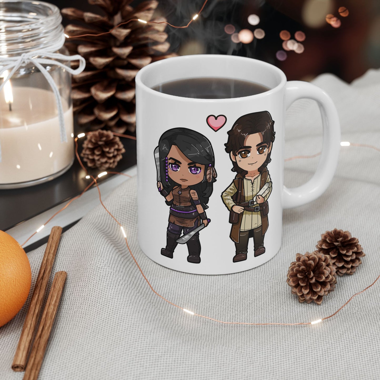 Ilyon Chronicles - Leetra and Timothy Chibi Mug