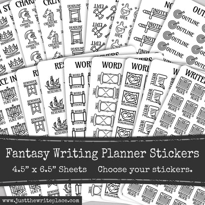 Fantasy Writing Planner Stickers