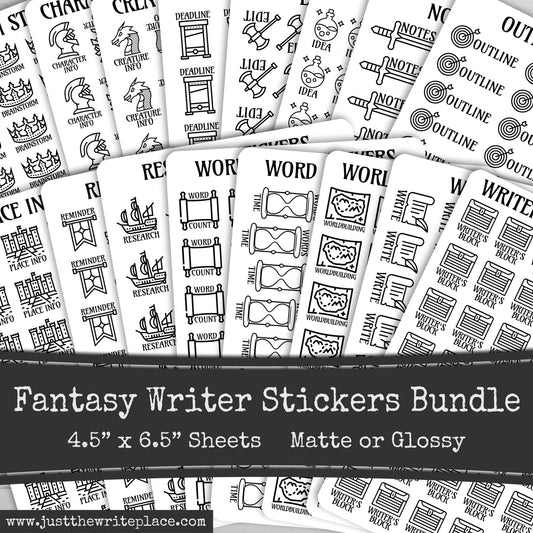 Fantasy Writing Planner Stickers Bundle