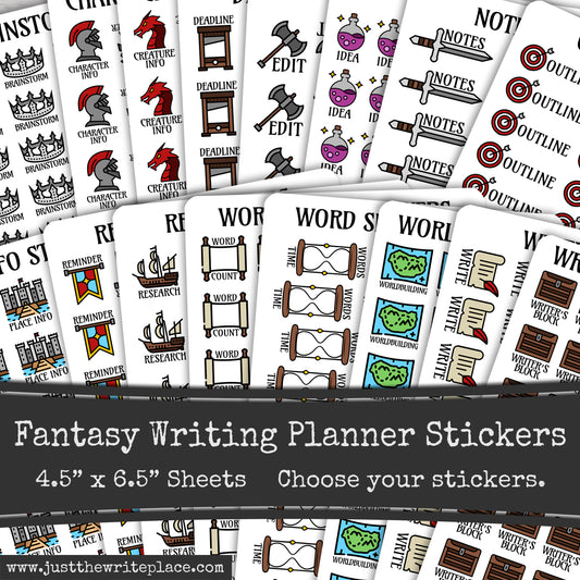 Fantasy Writing Planner Stickers