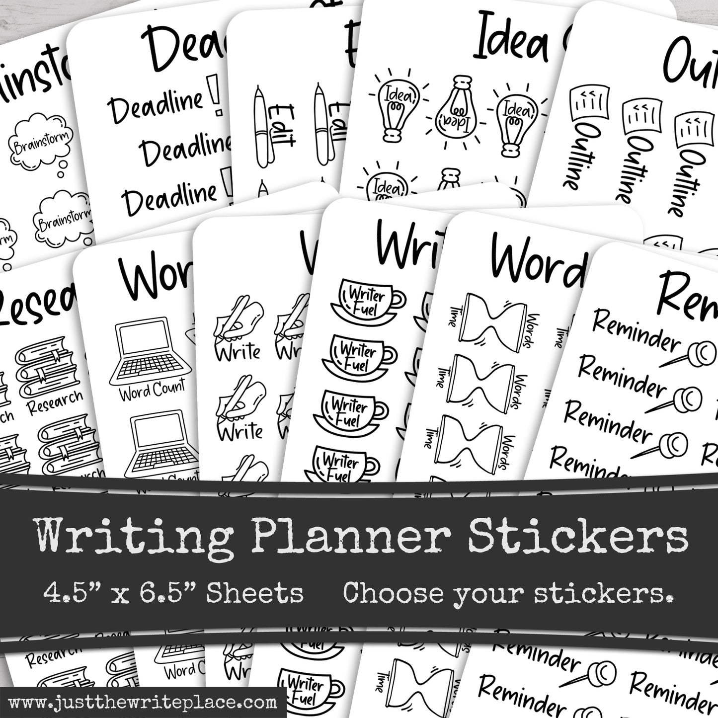 Writing Planner Stickers