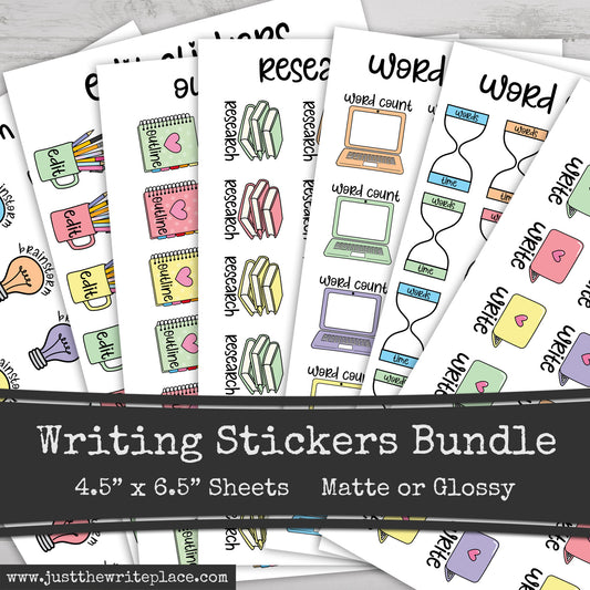 Writing Planner Stickers Bundle