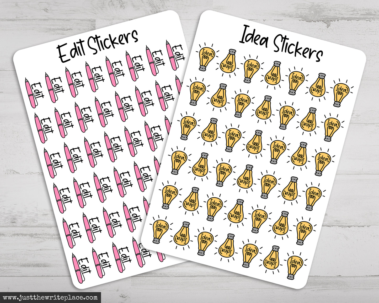 Writing Planner Stickers Bundle - Pastel