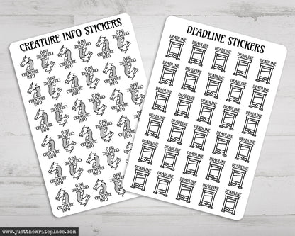 Fantasy Writing Planner Stickers