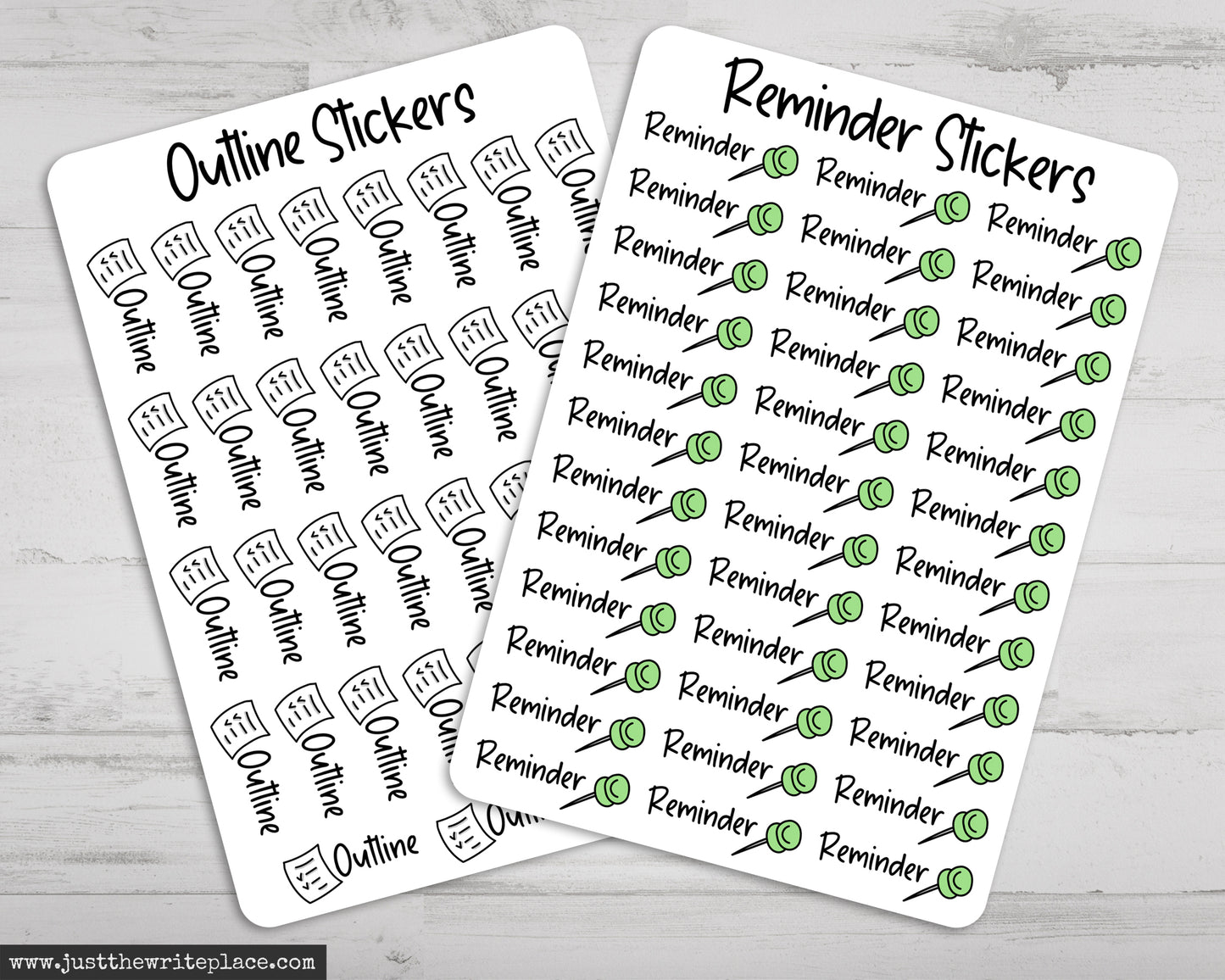 Writing Planner Stickers Bundle - Pastel