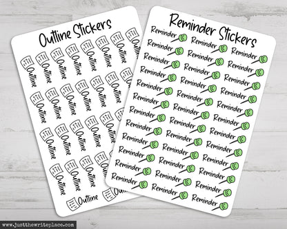 Writing Planner Stickers - Pastel