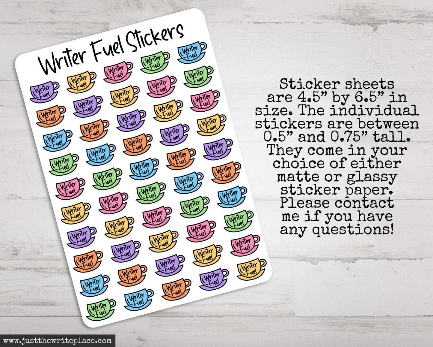 Writing Planner Stickers Bundle - Pastel