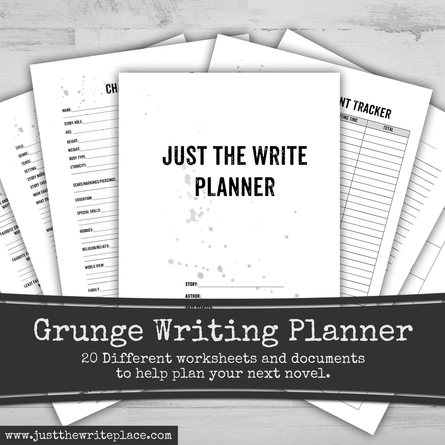 Printable Grunge Writing Planner