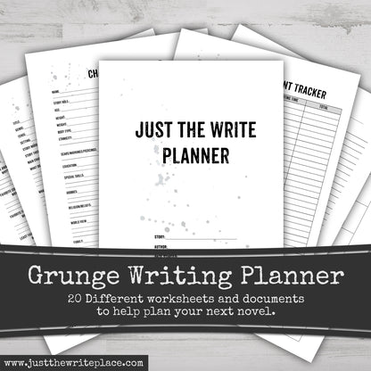 Printable Grunge Writing Planner