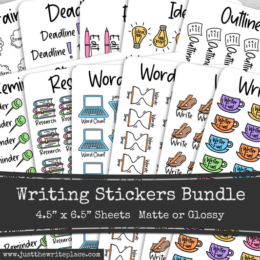 Writing Planner Stickers Bundle - Pastel