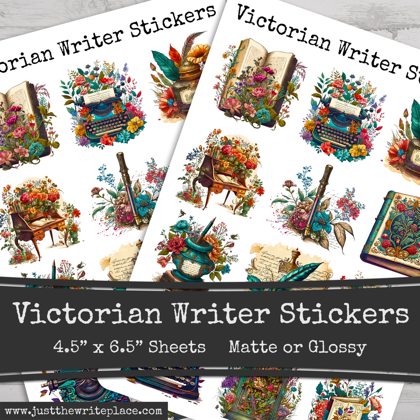 Victorian Writer Stickers