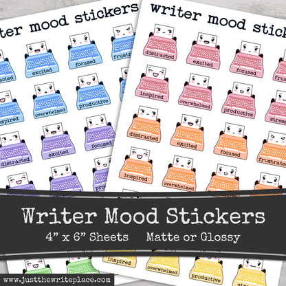 Writer Mood Stickers