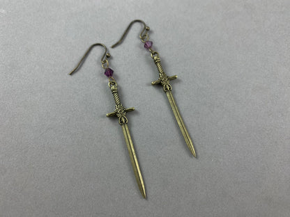 Bronze Sword Earrings