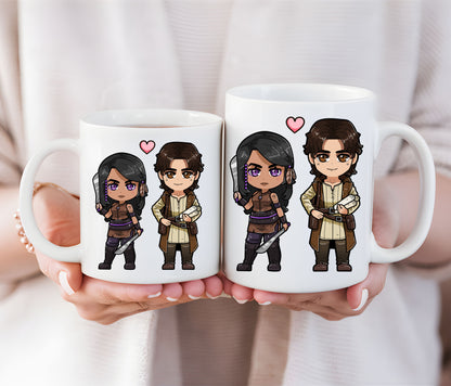 Ilyon Chronicles - Leetra and Timothy Chibi Mug