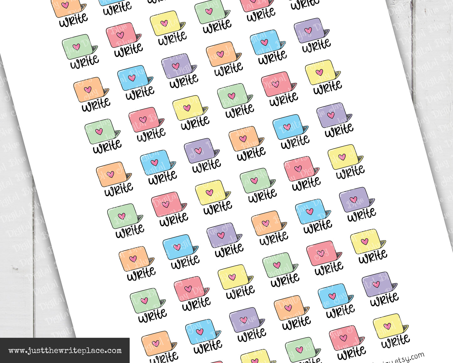 Printable Write Writer Planner Stickers