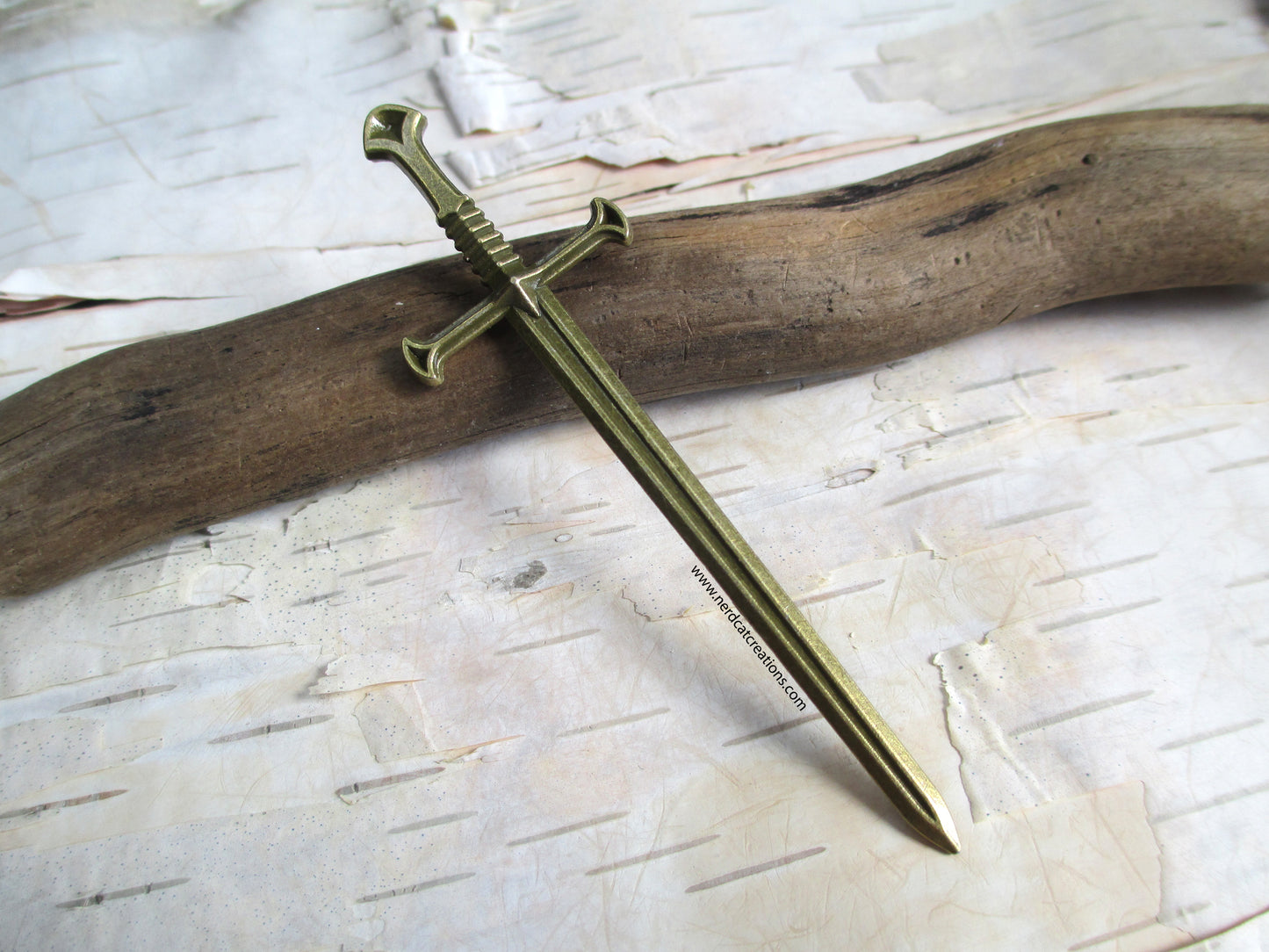 Bronze Fantasy Sword Bookmark