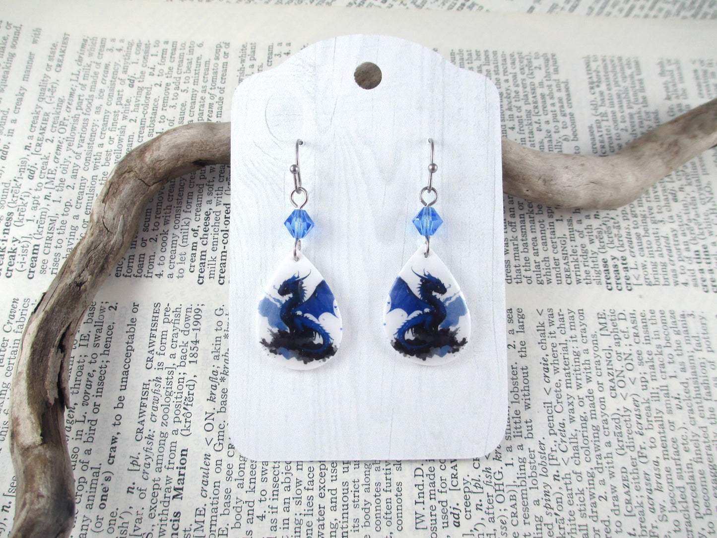 Blue Dragon Earrings