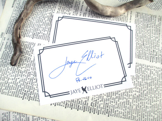 Autographed Book Plate - Jaye Elliot