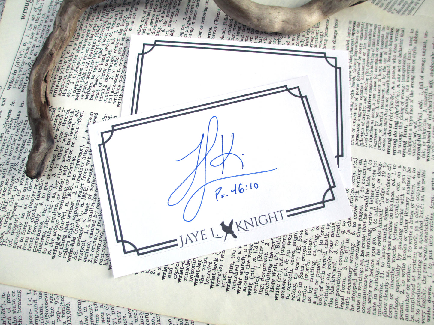 Autographed Book Plate - Jaye L. Knight